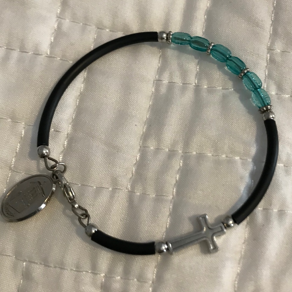Blue St. Jude Beaded Bracelet